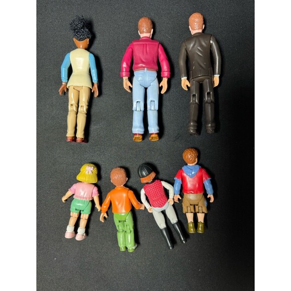 Vintage Fisher-Price Loving Family 12-Doll Lot & Musical Silver Mini Van - Picture 11 of 11